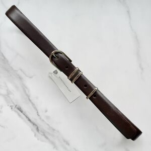 NWT ANTHROPOLOGIE BY ANTHROPOLOGIE BASIC KEEPER BELT IN BROWN/GOLD SIZE S/M/L/XL